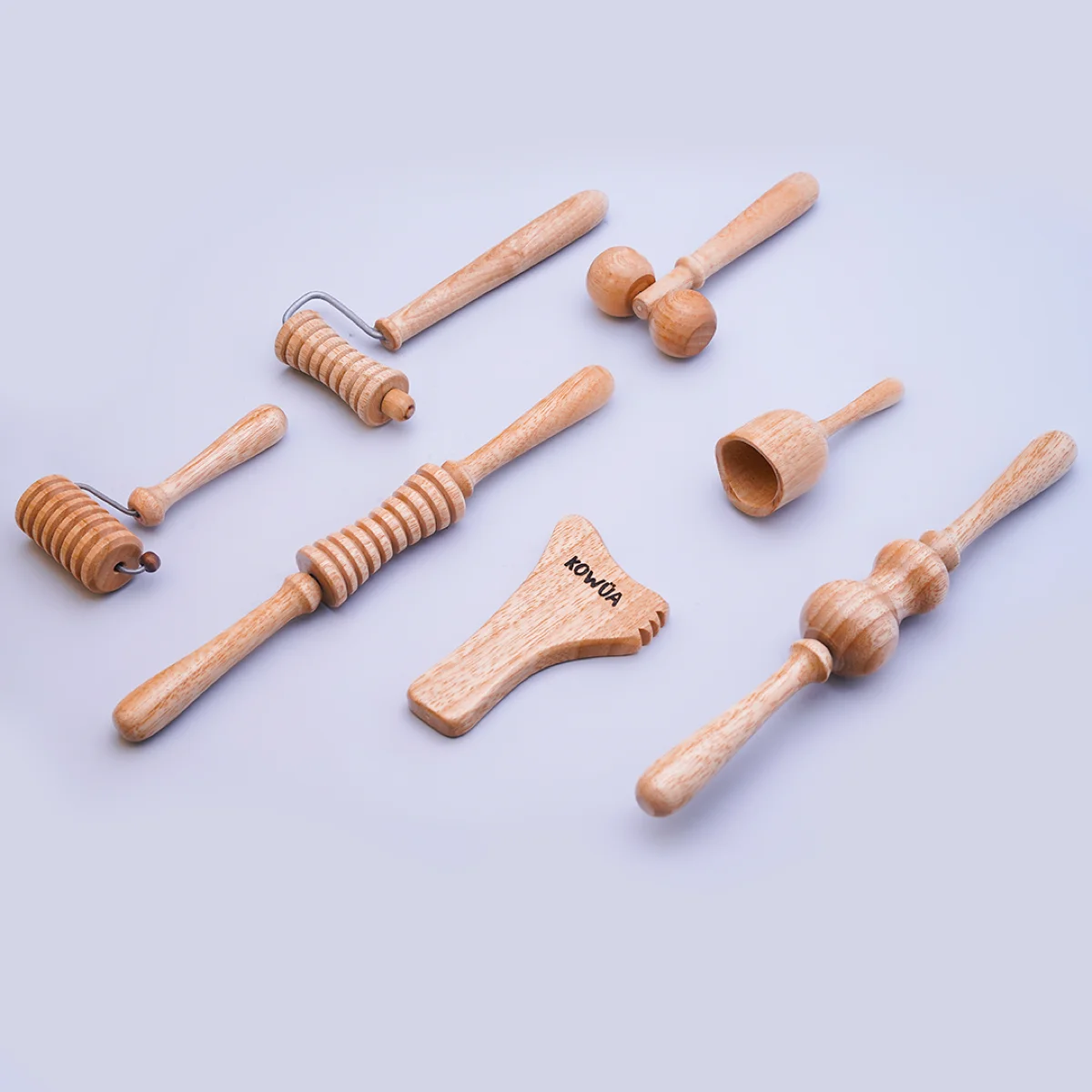 Kit Madérothérapie Visage & Décolleté Anti-Âge 4 Pièces (Micro-Outils Polis)
